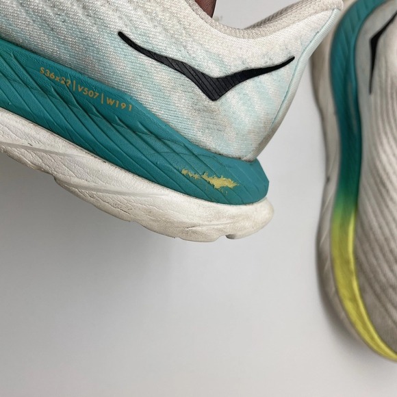 Hoka One One Sneakers Womens 8 B Mach 5‎ 1127894 WBGL White Running Gym Shoes - Picture 7 of 8